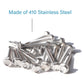 IMScrews 25pcs #10 x 1-1/2" Stainless Hex Washer Head Self Drilling Screws, 410 Stainless Steel Full Thread Sheet Metal Tek Screws