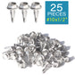 IMScrews 25 шт. # 10 x 1/2 дюйма самосверлящие винты с шестигранной головкой из нержавеющей стали, винты из нержавеющей стали 410 с полной резьбой для листового металла Tek