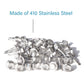 IMScrews 25 шт. # 10 x 1/2 дюйма самосверлящие винты с шестигранной головкой из нержавеющей стали, винты из нержавеющей стали 410 с полной резьбой для листового металла Tek