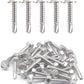 IMScrews 50 шт. # 10 x 1 дюйм, самосверлящие винты с шестигранной головкой и шайбой из нержавеющей стали, винты из нержавеющей стали 410 с полной резьбой для листового металла Tek