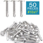 IMScrews 50 шт. # 10 x 1 дюйм, самосверлящие винты с шестигранной головкой и шайбой из нержавеющей стали, винты из нержавеющей стали 410 с полной резьбой для листового металла Tek
