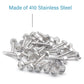 IMScrews 50 шт. # 10 x 1 дюйм, самосверлящие винты с шестигранной головкой и шайбой из нержавеющей стали, винты из нержавеющей стали 410 с полной резьбой для листового металла Tek
