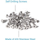 IMScrews 25 шт. # 12 x 3/4 дюйма, самосверлящие винты Phillips с плоской головкой из нержавеющей стали, винты из нержавеющей стали 410 с полной резьбой для листового металла Tek, винты по дереву и металлу