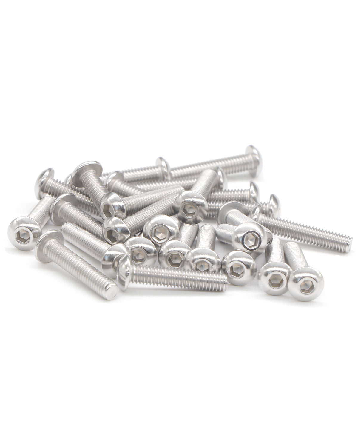 M4 x 1" Button Head Socket Cap Bolts Screws (100pcs) 18-8 Stainless Steel 304 Allen Hex Drive Fully Thread Machine Screw ISO7380 | by IMSCREWS