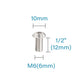 M6 x 1/2"(12mm) Button Head Socket Cap Bolts Screws 100pcs, 18-8 Stainless Steel 304 Allen Hex Drive Fully Thread Machine Screw ISO7380 | by IMSCREWS