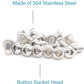 M6 x 1/2"(12mm) Button Head Socket Cap Bolts Screws 100pcs, 18-8 Stainless Steel 304 Allen Hex Drive Fully Thread Machine Screw ISO7380 | by IMSCREWS