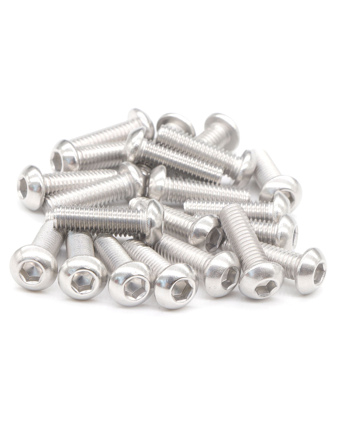 M6 x 3/4" Button Head Socket Cap Bolts Screws (50pcs) 18-8 Stainless Steel 304 Allen Hex Drive Fully Thread Machine Screw ISO7380 | by IMSCREWS