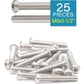 M6 x 1-1/2" Button Head Socket Cap Bolts Screws (25pcs) 18-8 Stainless Steel 304 Allen Hex Drive Fully Thread Machine Screw ISO7380 | by IMSCREWS