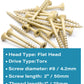 Deck Screws, Exterior Wood Screws #8 x 2 Inch 100 Pcs, Carbon Steel Star Drive and Coarse Threads, Anti-Corrosion, Tan Coated Screws for Decks, Fences and Other Outdoor Use | by IMSCREWS