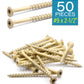 Deck Screws, Exterior Wood Screws #9 x 2-1/2 Inch 50 Pcs, Carbon Steel Star Drive and Coarse Threads, Anti-Corrosion, Tan Coated Screws for Decks, Fences and Other Outdoor Use | by IMSCREWS