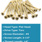 Deck Screws, Exterior Wood Screws #9 x 2-1/2 Inch 50 Pcs, Carbon Steel Star Drive and Coarse Threads, Anti-Corrosion, Tan Coated Screws for Decks, Fences and Other Outdoor Use | by IMSCREWS