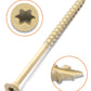 Deck Screws, Exterior Wood Screws #10 x 3-1/2 Inch 25 Pcs, Carbon Steel Star Drive and Coarse Threads, Anti-Corrosion, Tan Coated Screws for Decks, Fences and Other Outdoor Use | by IMSCREWS