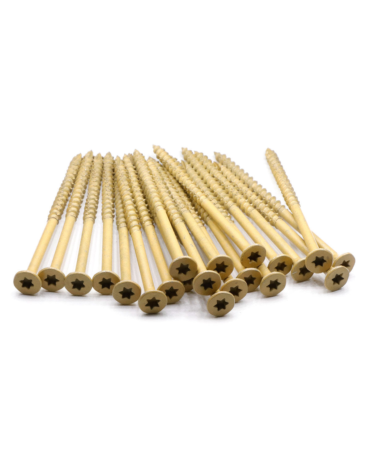 Deck Screws, Exterior Wood Screws #10 x 3-1/2 Inch 25 Pcs, Carbon Steel Star Drive and Coarse Threads, Anti-Corrosion, Tan Coated Screws for Decks, Fences and Other Outdoor Use | by IMSCREWS
