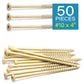 Deck Screws, Exterior Wood Screws #10 x 4 Inch 50 Pcs, Carbon Steel Star Drive and Coarse Threads, Anti-Corrosion, Tan Coated Screws for Decks, Fences and Other Outdoor Use | by IMSCREWS