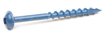 Pocket Hole Screws 100 PCS #8 x 2 Inch Wood Screws, Square Drive Washer Head Screws, Coarse Thread with Blue Coated for Outdoor, Indoor Use