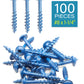 Винты с карманным отверстием, 100 шт. Шурупы по дереву # 8 x 1-1/4 дюйма, винты с квадратной головкой и шайбой, грубая резьба с синим покрытием для наружного и внутреннего использования