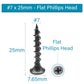 IMScrews 150pcs #7x1" Coarse Thread Phillips Drywall Screws Bugle Head Self Tapping Screws Black Oxide Ideal for Drywall Sheetrock