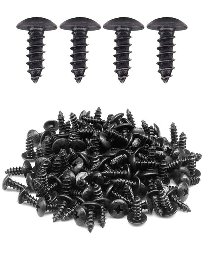 100pcs #8 x 1/2 inch Truss Head Phillips Wood Screws with Black Oxide Coated | by IMSCREWS