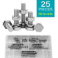 25pcs M6 Hex Head Screws Bolts and Nuts Kit, Metric Hexagon Stainless Steel 304 Bolts Screws Nuts Washers Assortment Kit | by IMSCREWS