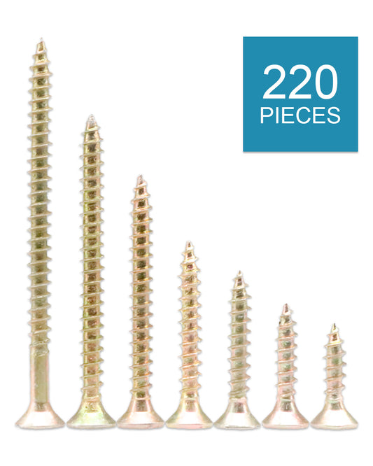 IMScrews 220 шт. M4 с крупной резьбой Phillips Bubble Head, шурупы для гипсокартона, ассортиментный набор для гипсокартона, гипсокартона, оцинкованный