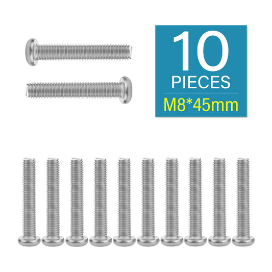10pcs M8x45mm Screws Pan Phillips Cross Head TV Wall Mounts Screws for Samsung Series TV, 18/8 Stainless Steel
